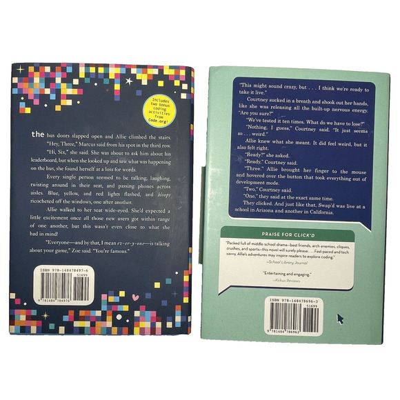 Click'd and Swap'd 2 Books by Tamara Ireland Stone Hardcover Disney Hyperion Lot - Picture 3 of 6